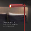 Lamp de birou cu acumulator si suport magnetic, Rosu, Metal, 4000K, 300 lm, 130 x 350 mm