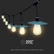 Ghirlanda solara, lungime 15.6m, 45W, IP44, 3000K, 50 lm
