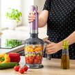 Blender de mana 4 IN 1, putere 1200W, 2 viteze, cutite inox