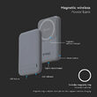 Powerbank super-slim, 10000mAh, Incarcare Wireless, 1xUSB, 1xUSB-C, Gri