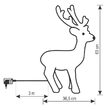 Figurina luminoasa Ren, 50 x Led, IP44 exterior, 36.5 x 63 cm, Acril, Lumina calda/rece