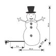 Figurina luminoasa Om de Zapada, 80 x Led, IP44 exterior, 90 x 68 cm