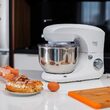 Mixer cu bol Teesa 1400 W, 6 viteze, Mecanism de înclinare automata, Funcția de impuls, Alb