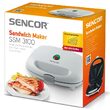 Sandwich maker 700W, Placi Antiaderente, Control automat al temperaturii