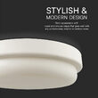 Plafoniera led, Interior/Exterior IP54, 4000K, 2500 lm, 24 W, dimensiune 195 x 38 mm, Alba, Rotunda