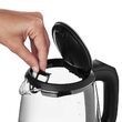 Fierbator electric cordless, Sticla 2l, putere 2200 W, cana gradata, iluminare colorata
