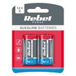 Set 2 baterii alcaline, in blister, R14, 1.5 V
