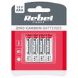 Set 4 baterii Rebel Greencell, R3, 1.5 V, AAA