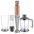 Blender de mana Brown 4 IN 1, putere 1200W, 2 viteze, cutite inox