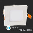 Plafoniera led patrata incorporabila 6W, 6400k alb rece, 120x120 mm, Aluminiu, 490 lm