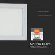 Plafoniera led patrata incorporabil 18W, 3000k alb cald, 1400 lm, Aluminiu, 225 x 225 mm