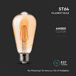 Bec led decorativ, forma ST64, E27, putere 6W, 2200K, Edison
