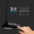 Lampa de birou Smart, incarcare inductiva telefon, 5W, 400 lm, Negru, Material carcasa ABS si aluminiu, 143 x 127 x 310 mm