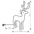 Figurina luminoasa Ren acril, 200 x Led, IP44 exterior, 50 x 83 cm