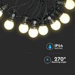 Ghirlanda luminoasa cu 20 becuri led, E27, Alb Rece 6000K, 10W, 960 lm, IP44, lungime 10 m