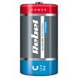 Set 2 baterii superalcaline Rebel Extreme, marime C (R14), 1.5V