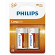 Set 2 baterii Philips LR14, Longlife Alcaline