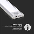Aplica led cu senzor de miscare pentru dressing, 2W, 3000K, IP20, Argintiu, alimentare USB