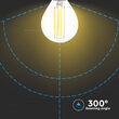 Bec led filament, P45, E14, putere 6W, 130Lm/W, 6500K Alb rece