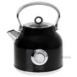 Fierbator electric cu termometru, 1.7 l, Inox, Negru, 2200 W, Retro design