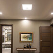 Plafoniera led cu senzor de miscare, Patrata, 12 W, IP20, 1100 lm, culoare lumina 3 in 1, 250 x 250 mm