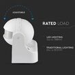 Senzor de miscare si crepuscular cu infrarosu, IP44,  180 grade, 1200W, detectie 12 m, 3-2000LUX