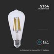 Bec led, forma ST64, E27, putere 4W, filament, 3000K, Edison