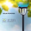 Felinar solar pentru gradina, Aluminiu, 2 W, Exterior IP65, Negru, 110 lm, Lumina calda si rece