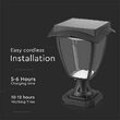 Lampa solara, 2 W, Exterior IP65, Negru, 110 lm, Lumina calda