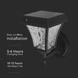 Lampa solara de perete, Exterior IP65, Negru, 110 lm, Lumina alb rece, neutru si calda