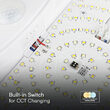 Plafoniera led cu senzor de miscare, Rotunda 15 W, IP20, 1300 lm, culoare lumina 3 in 1, diametru 250 mm