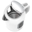Fierbator electric cordless, Inox/Plastic, Capacitate 1.7 l, Alb, putere 2200 W, Indicator de temperatura, filtru anti-calcar