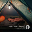 Lanterna camping, Otel inoxidabil, Dimmabil efect flacara, 230 lm, USB, 3 W, IP44, 147 x 100 x 207 mm