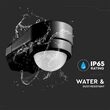 Senzor de miscare cu infrarosu, pentru colt, 1200W, 180 grade, max 120m, IP65, Negru