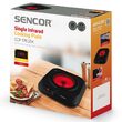 Plita vitroceramica 1200 W, 1 arzator, diametru 19 cm, Negru