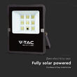 Proiector led cu incarcare solara 6W, 6400K, telecomanda