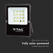 Proiector led cu incarcare solara 15W, 6400K, telecomanda
