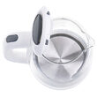 Fierbator electric cordless, Sticla, Alb, Capacitate 1.7 l, Putere 2200 W, Mentinere temperatura, Lumina colorata de fundal 