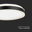 Plafoniera led dimmabil, lumina naturala 4000K, 2500 lm, Negru/Alb, 24 W, diametru 400 mm