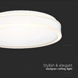 Plafoniera led dimmabil, lumina naturala 4000K, 2500 lm, Alb, 24 W, diametru 400 mm