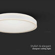 Plafoniera led dimmabil, lumina naturala 4000K, 1280 lm, Alb, 18 W, diametru 350 mm