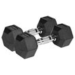 Set 2 gantere din fonta cauciucata 2 x 6 Kg
