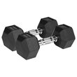 Set 2 gantere din fonta cauciucata 2 x 9 Kg