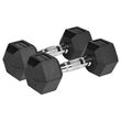 Set 2 gantere din fonta cauciucata 2 x 8 Kg