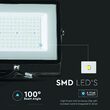 Proiector led, 100 W, 8200 lm, 4000 K, IP65, Aluminiu