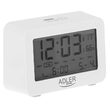 Ceas desteptator, Adler 3 alarme, 2 x AA, Alb