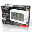 Ceas desteptator, Adler 3 alarme, 2 x AA, Alb
