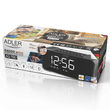 Radio FM cu ceas desteptator, Bluetooth, SD, AUX, USB, Negru, Acumulator