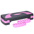 Stepper aerobic, 3 niveluri, 78 x 23 cm, Tampoane anti-alunecare din cauciuc, Negru/Violet