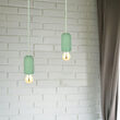 Pendul tavan, ceramica, Verde, fara bec, E27, dimensiune 50 x 95 x 1050 mm